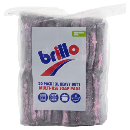 20 x Brillo Xl Heavy Duty Multi-Use Soap Pads