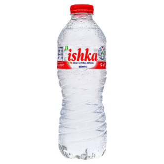 24 x Ishka Spring Water Flat Cap 500Ml