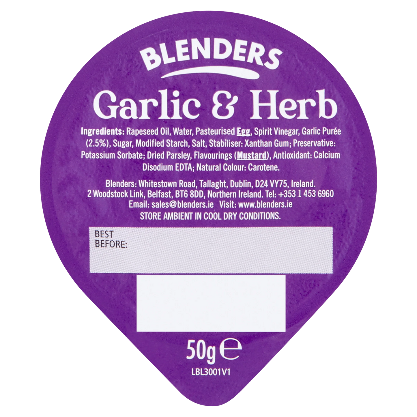 80 x Blenders Dip Pot Garlic And Herb 50G