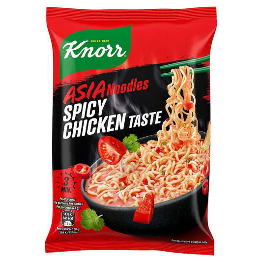 11 x Knorr Spicy Chicken Taste Asia Noodles 73G