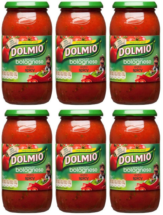 6 x Dolmio Sauce For Bolognese Spicy Chilli 500G