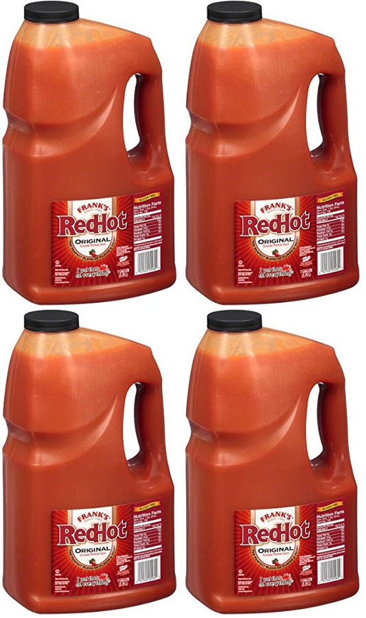 4 x Frank's Redhot Original Cayenne Pepper Sauce 3.78L