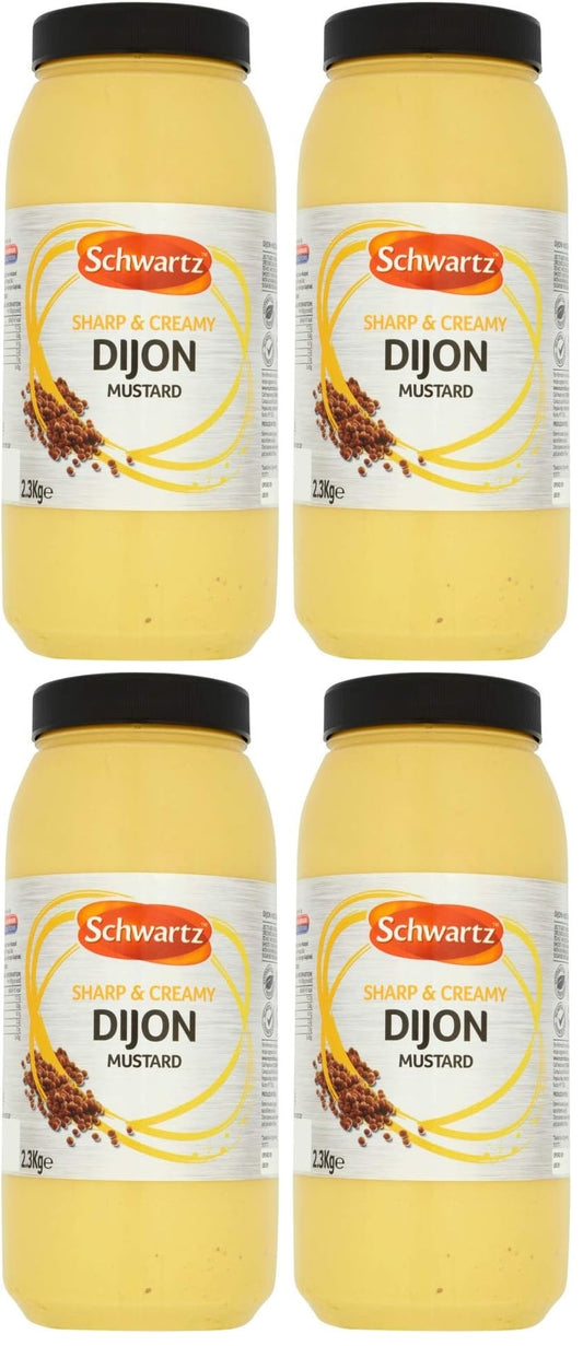 4 x Schwartz Sharp & Creamy Dijon Mustard 2.3Kg