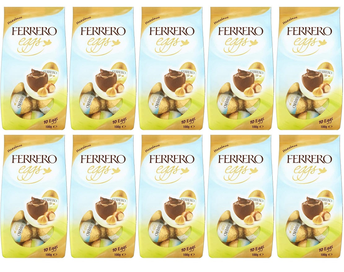 10 x Ferrero Collection Crispy Eggs Hazelnut (10 Eggs) - 100G