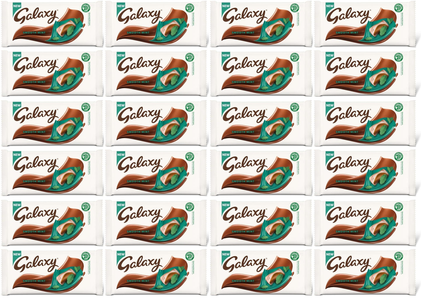 24 x Galaxy Mint Chocolate Block Bar - 110GM