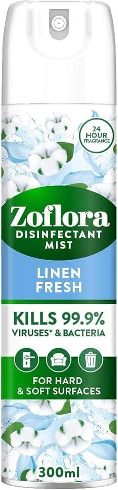 6 x Zoflora Disinfectant Mist Linen Fresh - 300ML