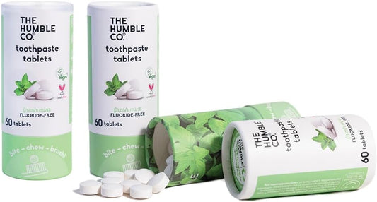 The Humble Co T/paste Tabs Mint Fluoride Free - 60caps
