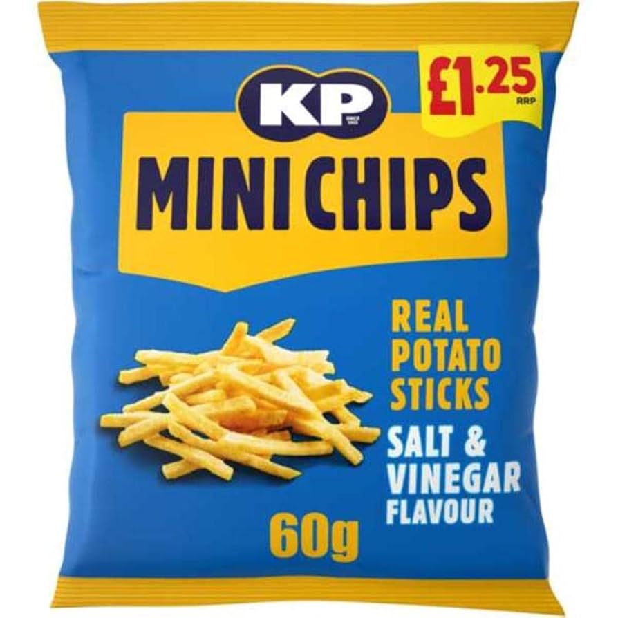 20 x Kp Mini Chips Salt & Vinegar - 60GM