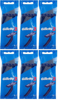 6 x Gillette 2 Disposable Razors - 5 PACK