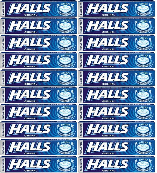 20 x Halls Menthol. Sugar Free Original 32G