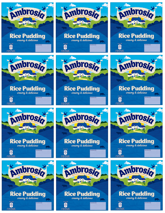 12 x Ambrosia Creamed Rice Pots 125G (3 x 4 packs)