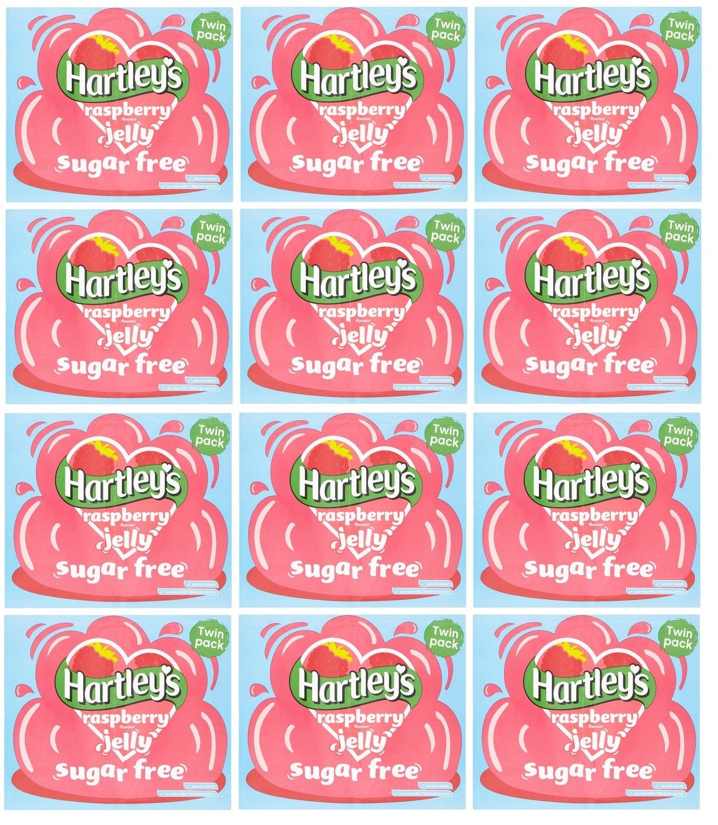 12 x Hartley's Raspberry Flavour Jelly 2 X 11.5G (23G)