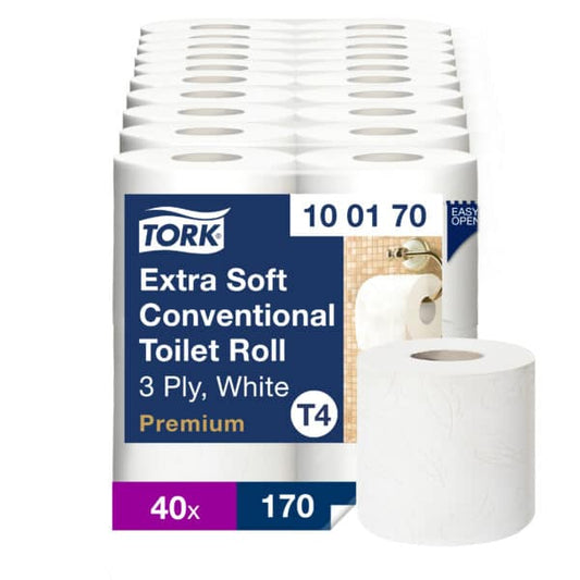 10 x 100120 Tork Extra Soft Conventional Toilet Roll Premium 2Ply