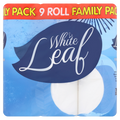 5 x White Leaf 9 Family Toilet Tissue