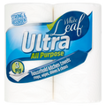 6 X White Leaf Kitchen Towel 2 ROLL