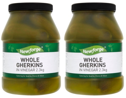 2 x Newforge Whole Gherkins In Vinegar 2.3Kg