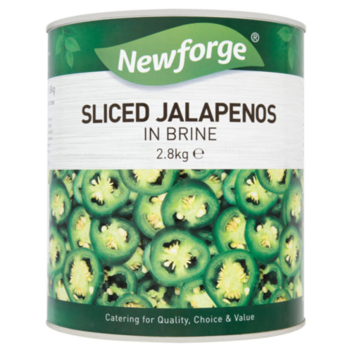 6 x Newforge Sliced Jalapenos In Brine 2.8Kg
