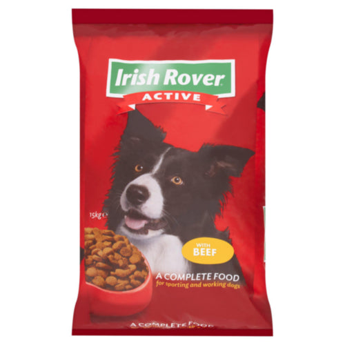 Irish Rover Active Complete Dog Food With Beef 15Kg