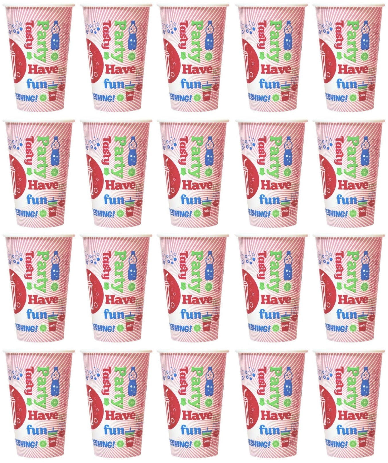 20 x Cup Paper Chill Cold 12Oz