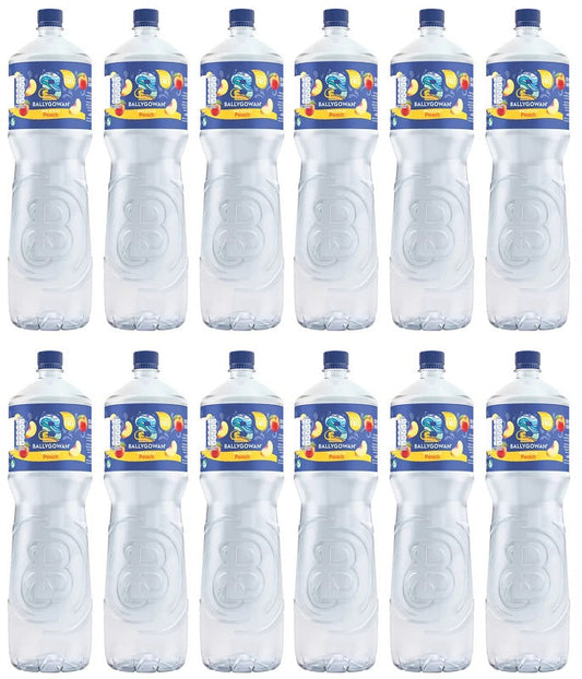 12 x Ballygowan Hint Of Fruit Peach 1.5L