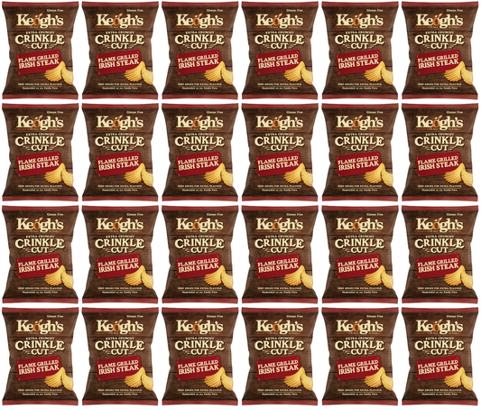 24 x Keoghs Crinkle Cut Flame Grilled Steak 50Gm