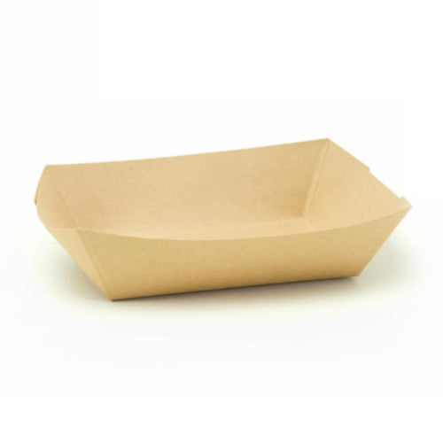 2 x 2.5Lb Medium Kraft Paper Food Tray