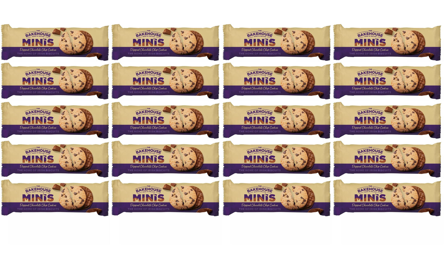 20 x The Bakehouse Minis Dipped Chocolate Chip Cookies 150G