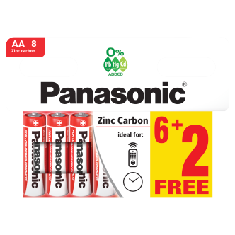 20 x Panasonic Batteries Aa 6+2 Free 8 Pack