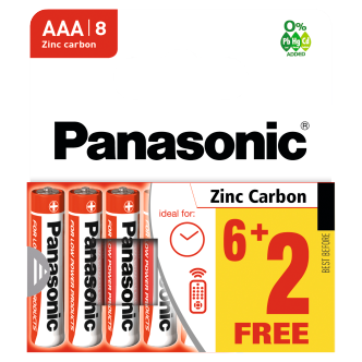 20 x Panasonic Batteries Aaa 6+2 Free 8 Pack