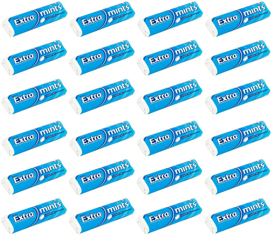 24 X Extra Mints Sugarfree Peppermint Roll Pack 16 PCE