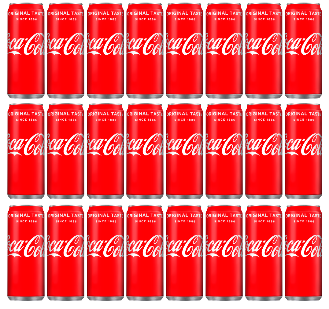 24 x Coca Cola Cans (Coke) 330Ml