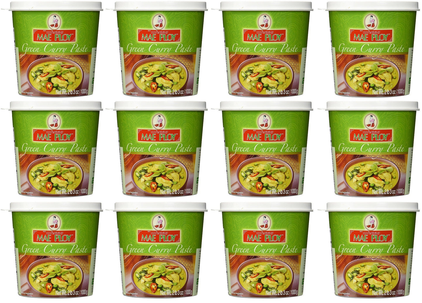 12 x Mae Ploy Curry Paste Green