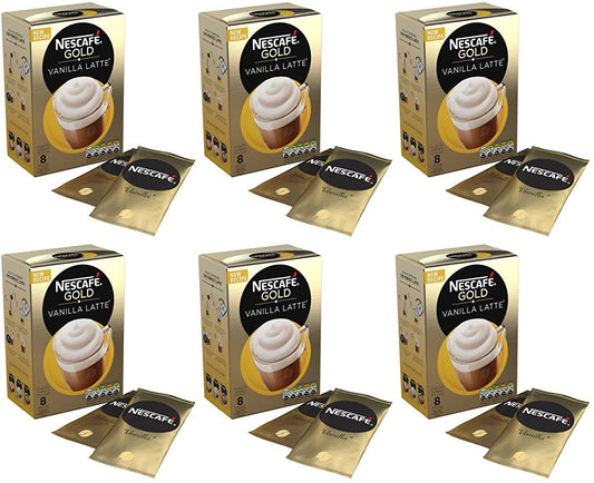 6 x Nescafé Vanilla Latte 8 X 18.5G (148G)