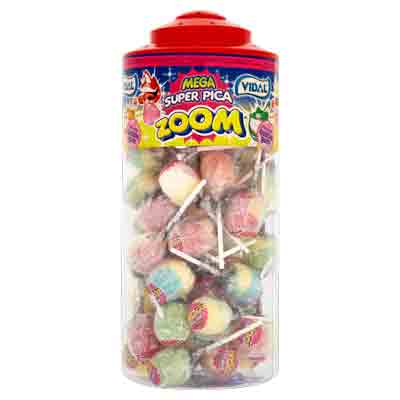 50 x Zoom Mega Sour Bubblegum Lolly