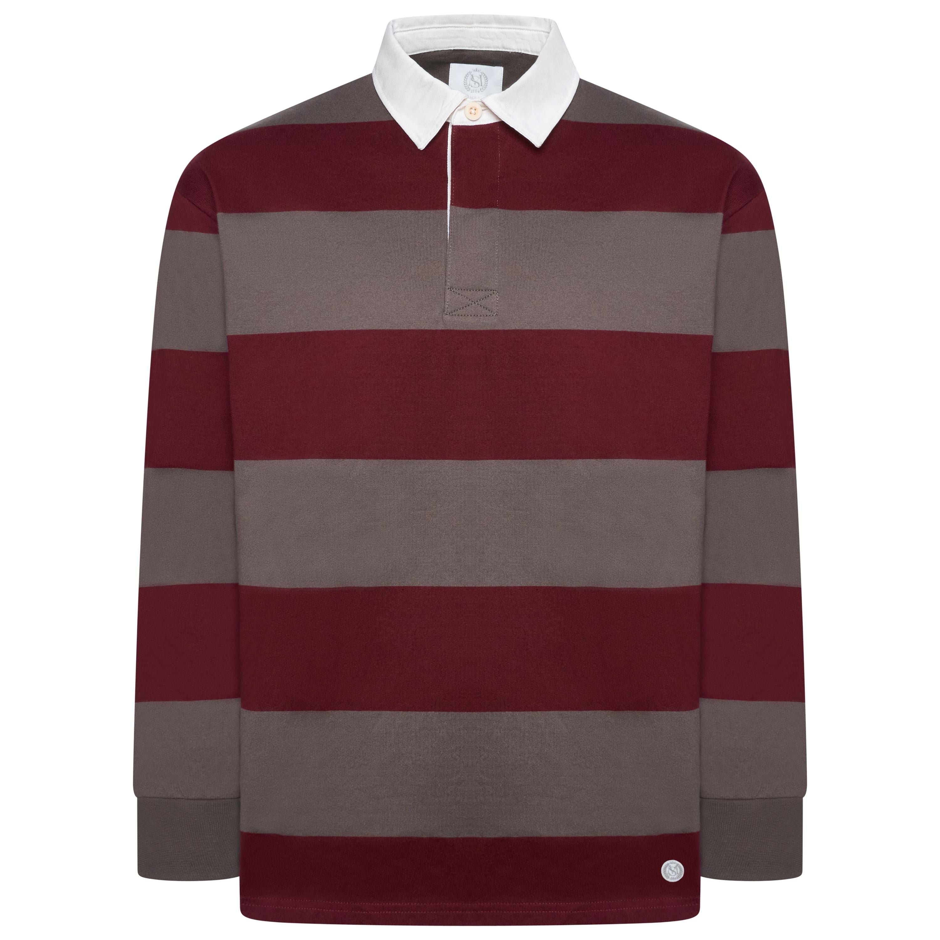M&S Striped Cotton Rugby Shirt