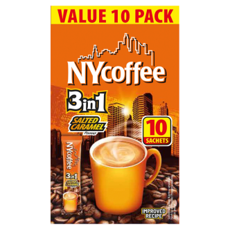 10 x Ny Coffee 3in1 Salted Caramel Coffee 10 Sachets - 10PK