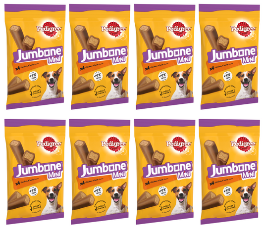 8 x Pedigree Jumbone Small Dog Chicken & Lamb 4 Chews 160Gm