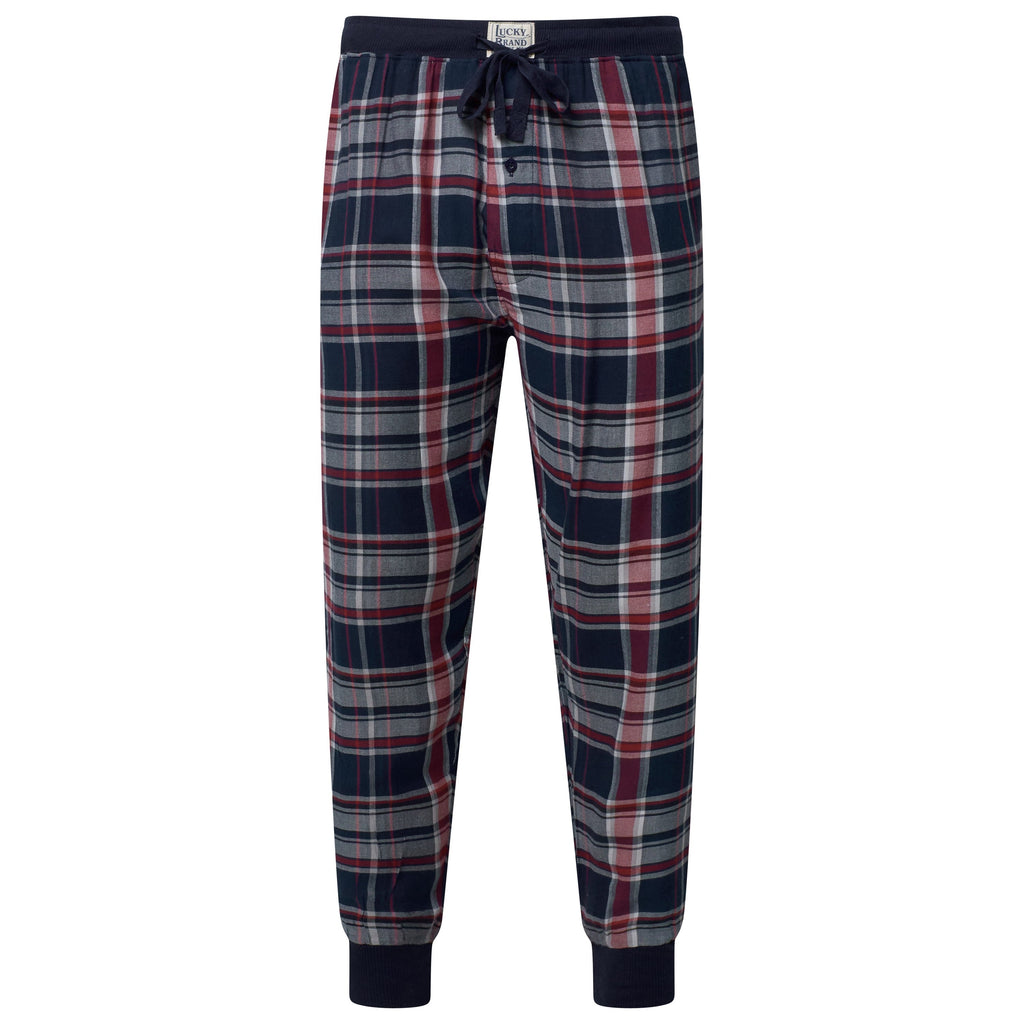 Lucky Brand Crew Neck & Closed Hem Flannel Pant Pyjama Set