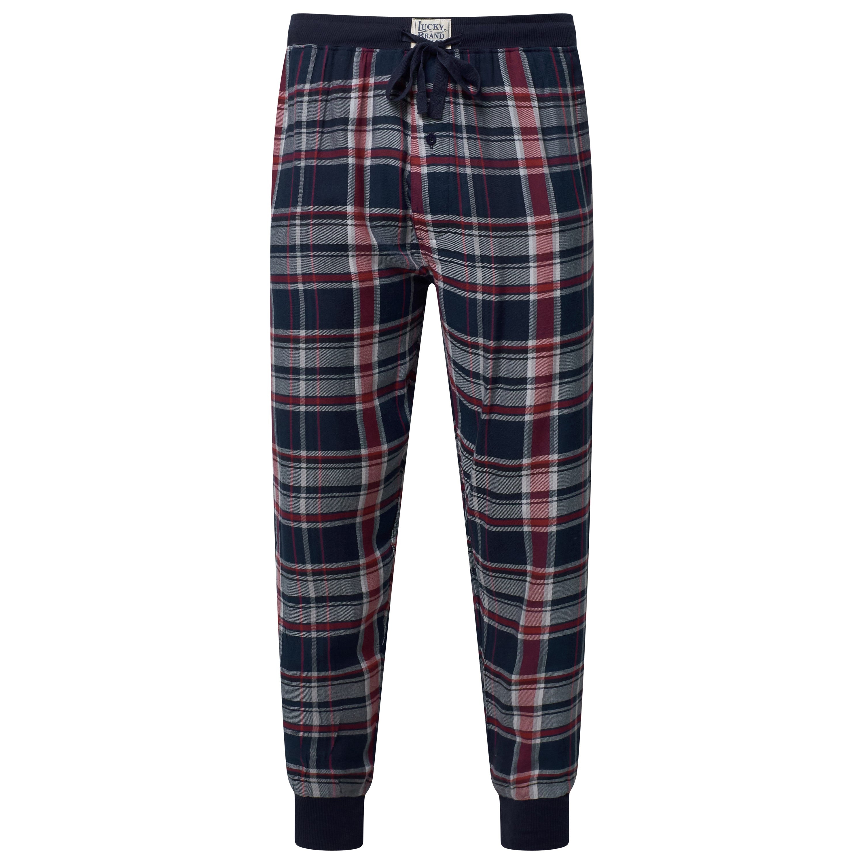 Lucky Brand Crew Neck & Closed Hem Flannel Pant Pyjama Set