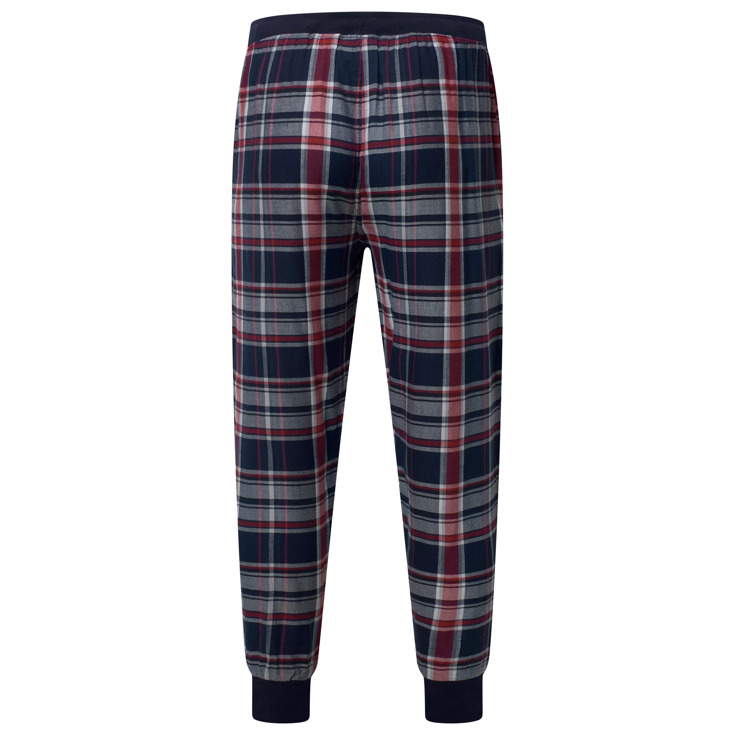 Lucky Brand Crew Neck & Closed Hem Flannel Pant Pyjama Set