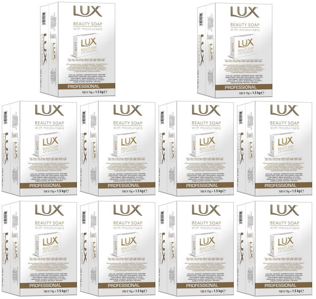 10 x Lux Professional Beauty Soap With Moisturisers 100 X 15G