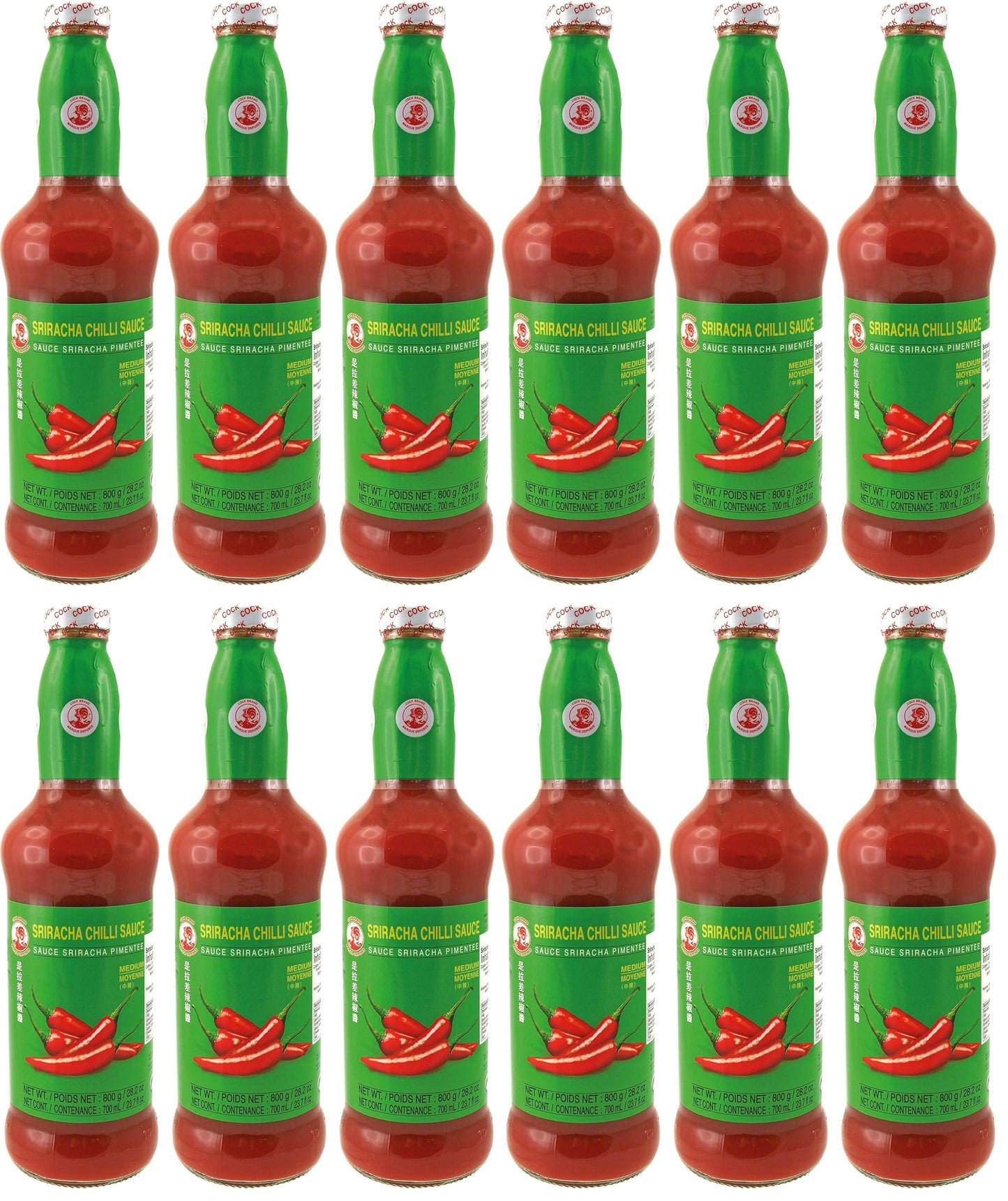 12 x Sriracha Sauce Chilli 800g