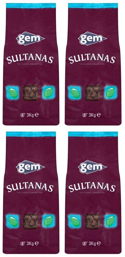 4 x Gem Sultanas 3Kg