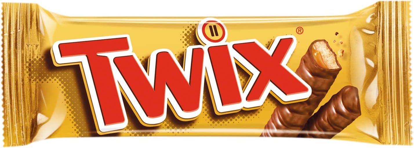 32 x Twix Chocolate Biscuit Twin Bars  - 50GM