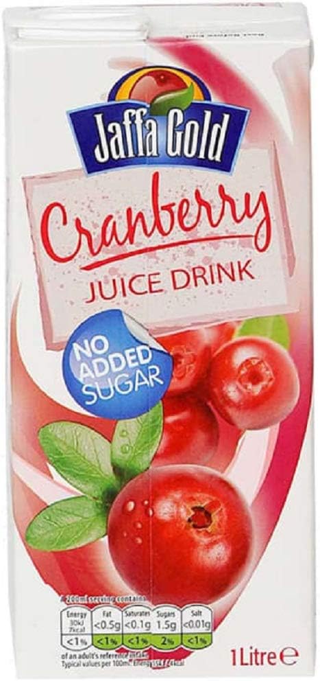 12 x Jaffa Gold Cranberry Juice Drink 1 Litre