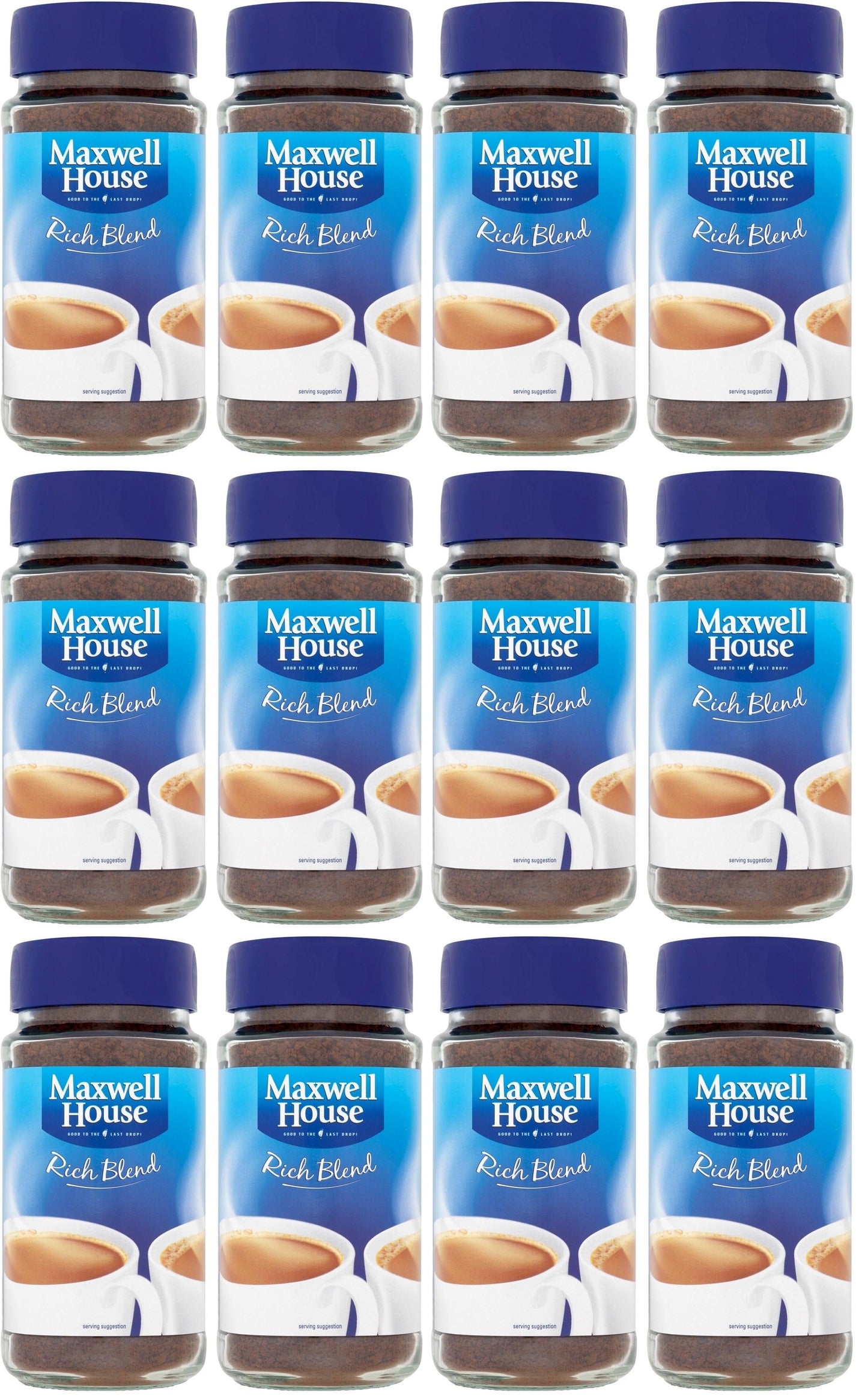12 x Maxwell House Rich Blend Instant Coffee 100G