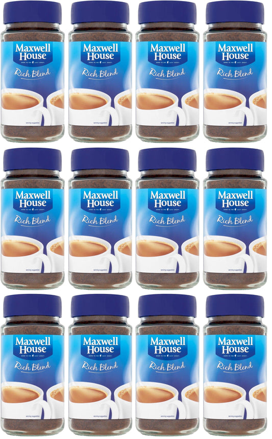 12 x Maxwell House Rich Blend Instant Coffee 100G