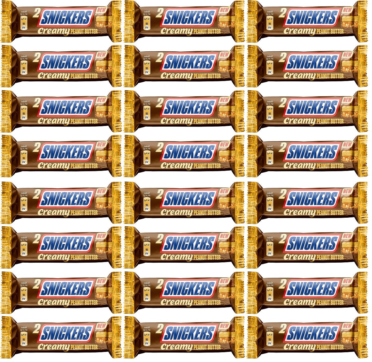 24 x Snickers Creamy Peanut Nut Butter Milk Chocolate Duo Bar 36.5G