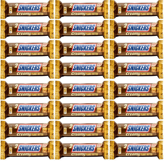 24 x Snickers Creamy Peanut Nut Butter Milk Chocolate Duo Bar 36.5G