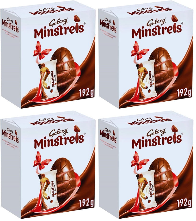 4 x Galaxy Minstrels Milk Chocolate Large Easter Egg - 192GM